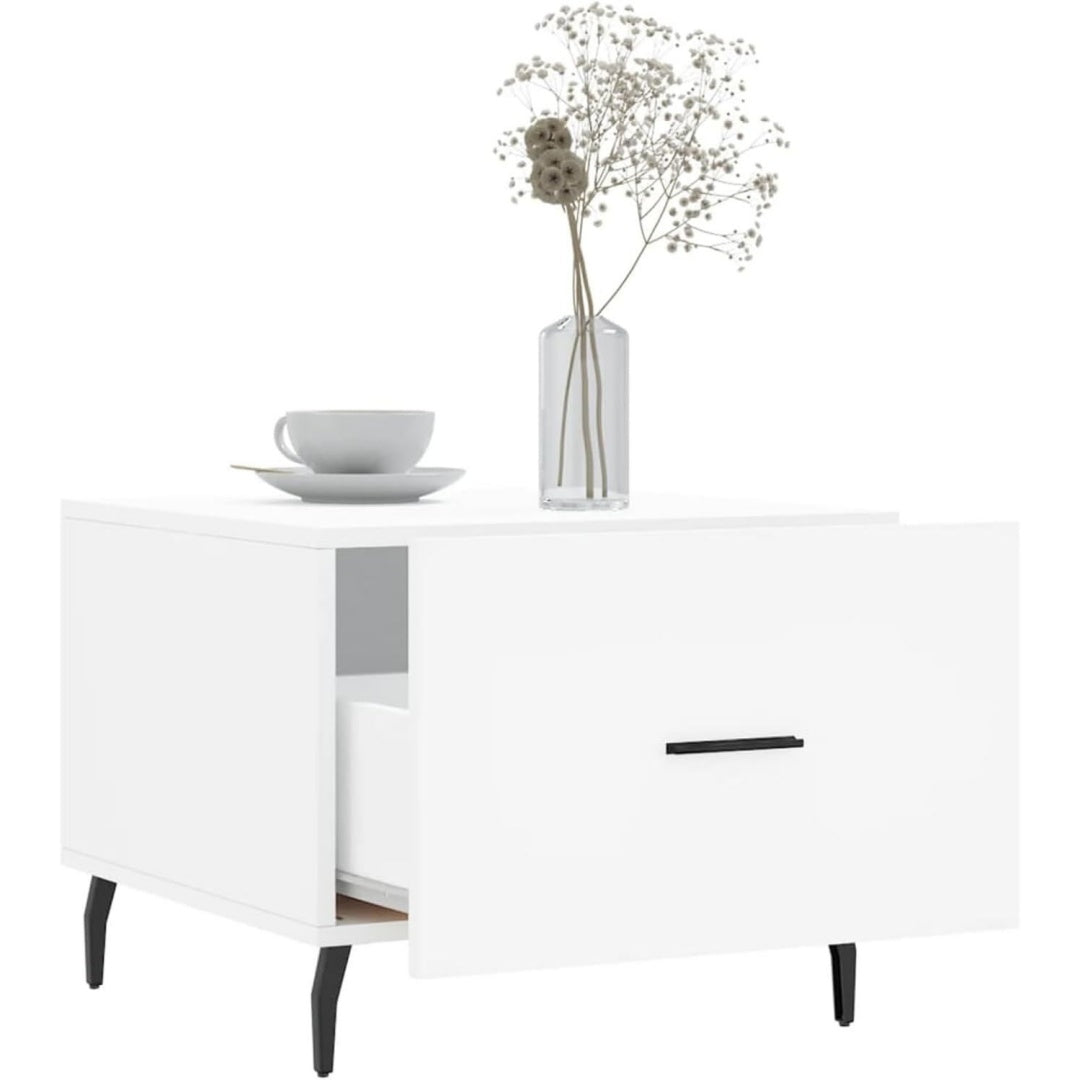 Tavolino bianco con cassetto