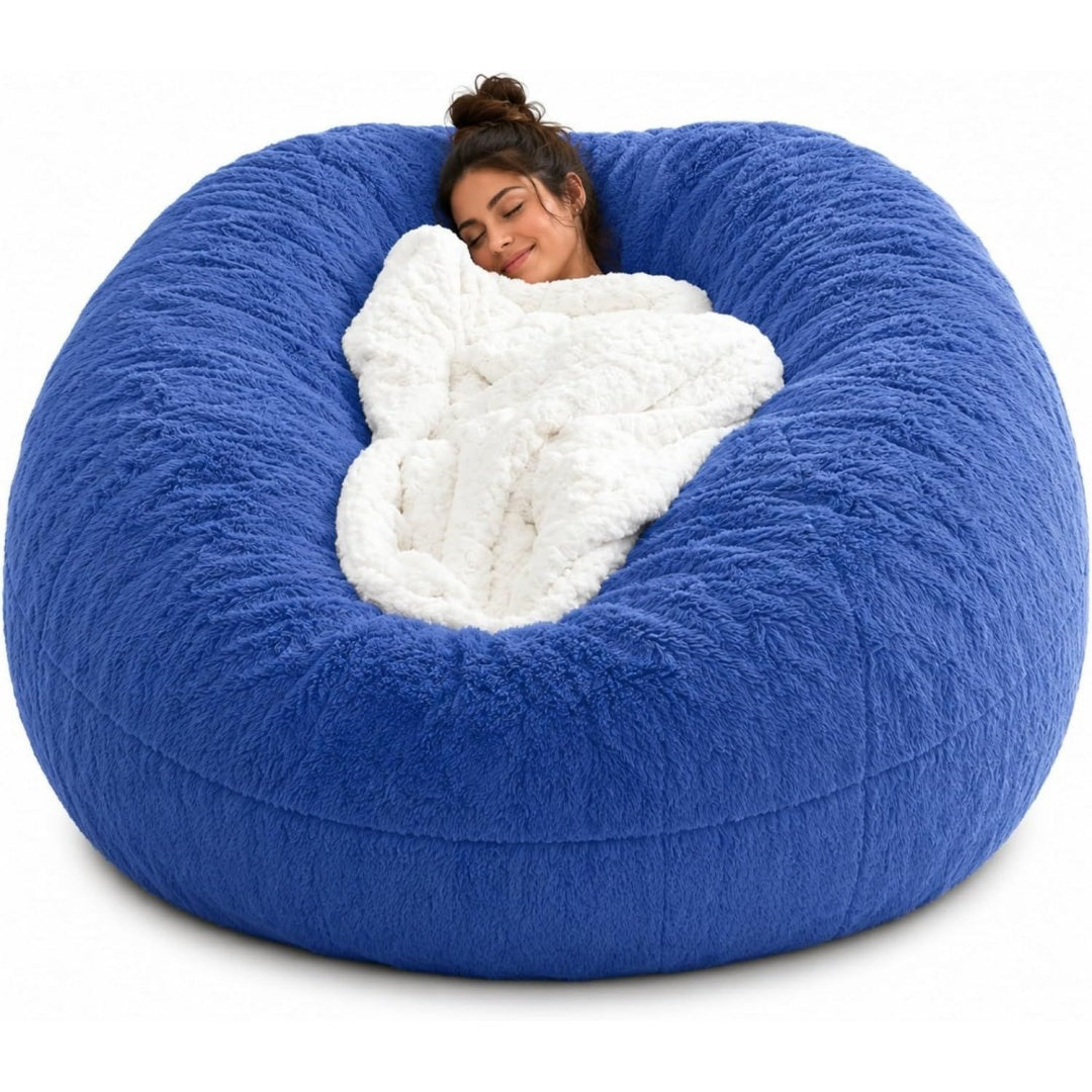 Fodera blu per poltrona sacco