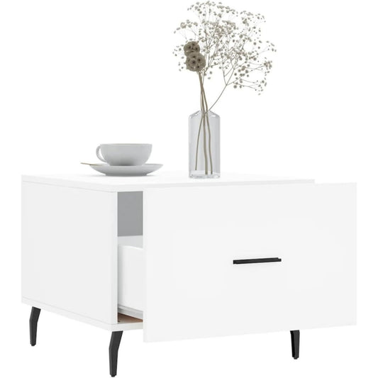 Tavolino bianco con cassetto