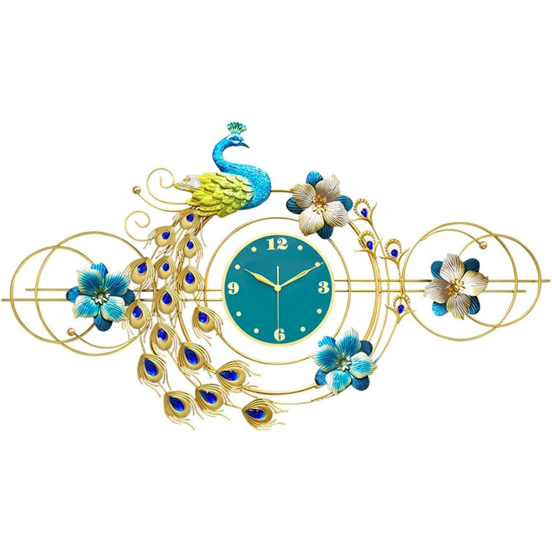 Orologio da parete decorativo oro e turchese