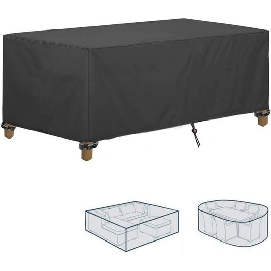 Coperture per set arredo giardino regolabile rivestimento in tessuto nero