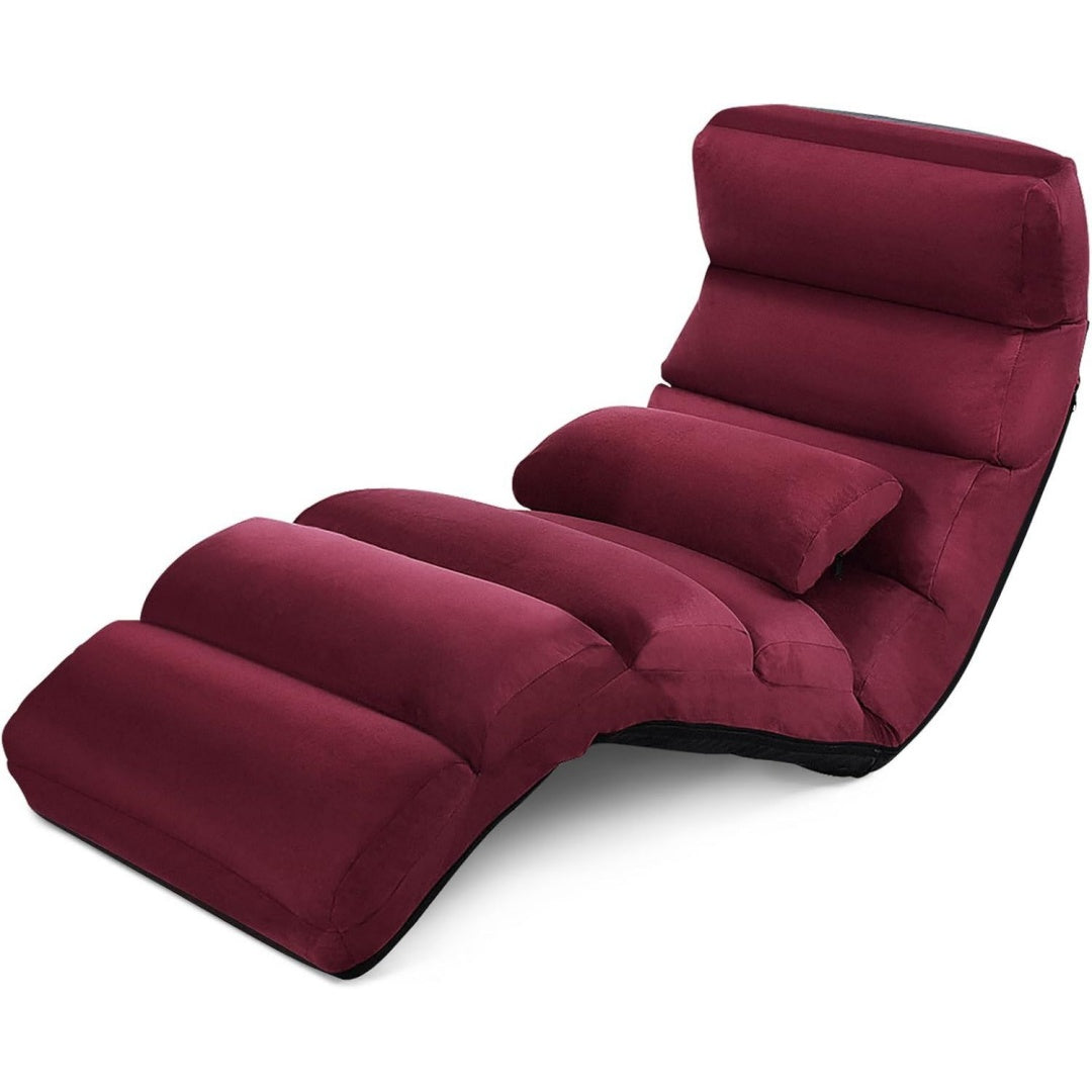 Poltrona da pavimento pieghevole bordeaux