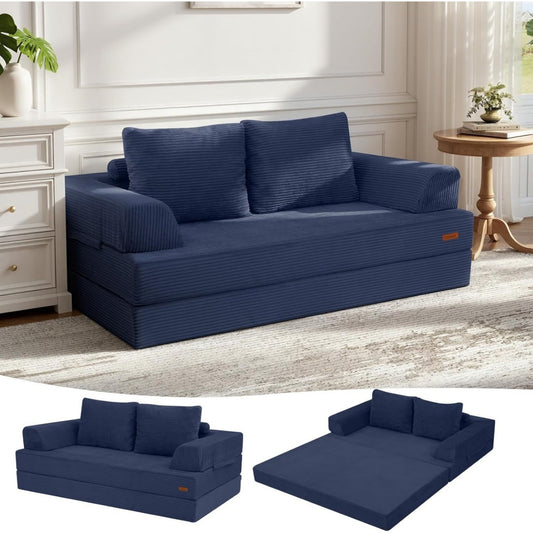Divano letto blu scuro