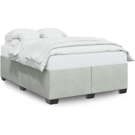 Letto imbottito grigio chiaro
