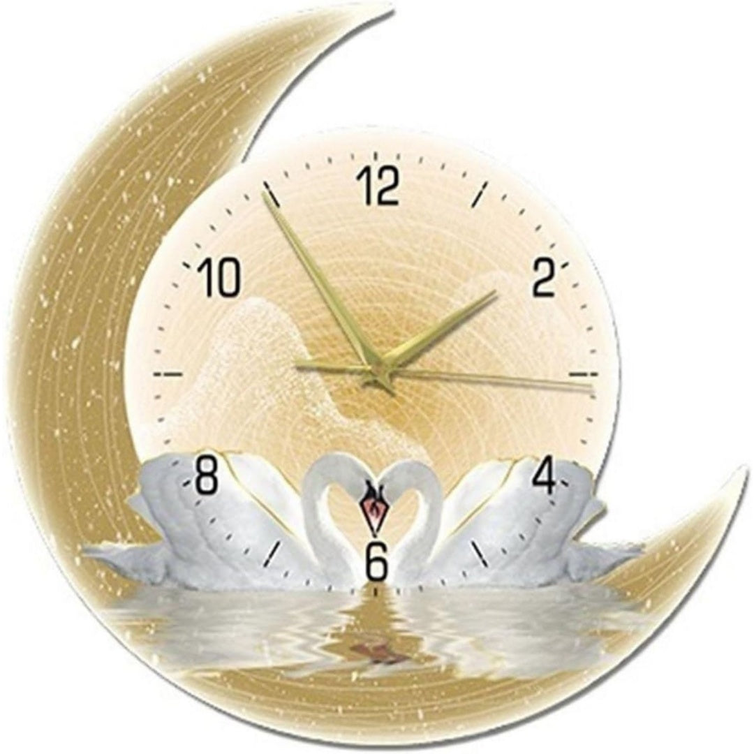 Orologio da parete oro con cigni