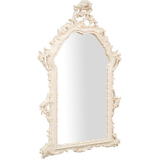 Specchio da parete con cornice crema