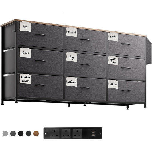 Cassettiera grigio scuro con cassetti
