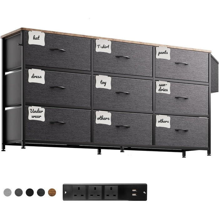 Cassettiera grigio scuro con cassetti